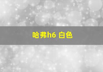 哈弗h6 白色